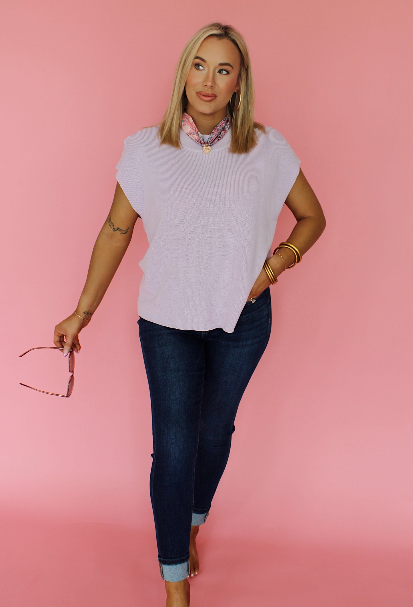 Easy Going Top in Lavender