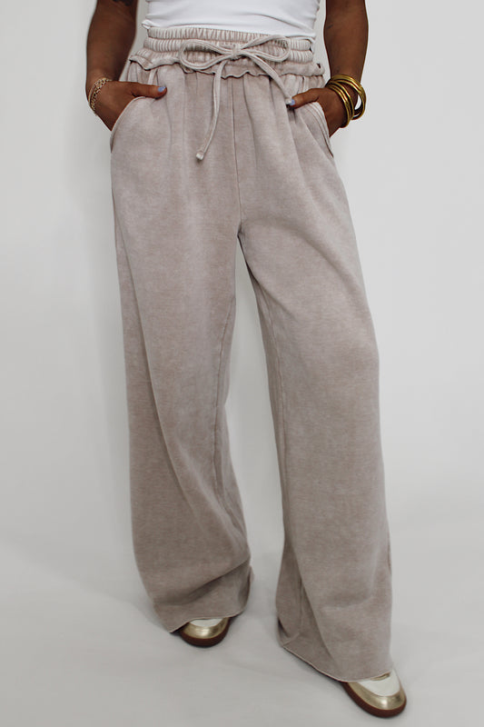 Acid Washed Fleece Sweatpants