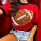 Sequin Football Puff Sleeve Top