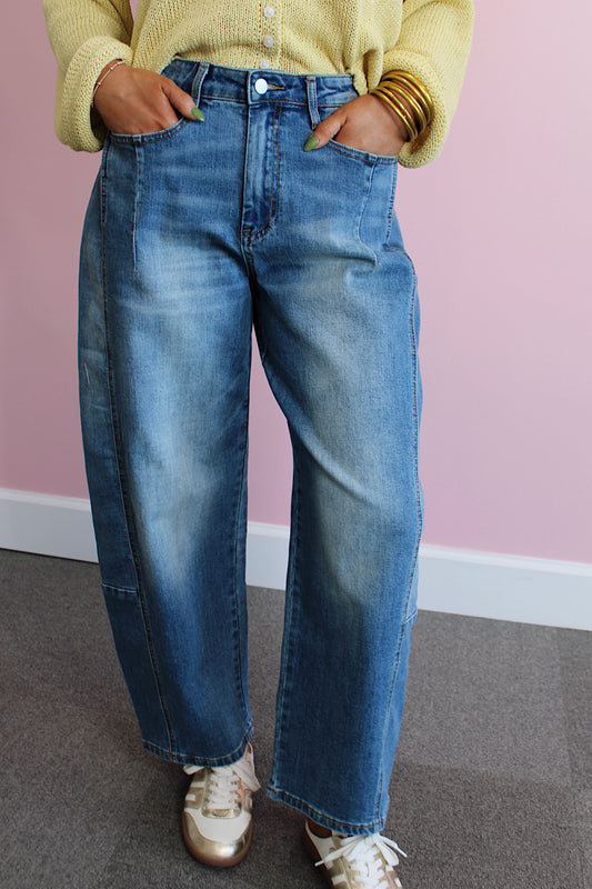 Barrel Denim Pants