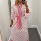 Blush Garden Midi Dress