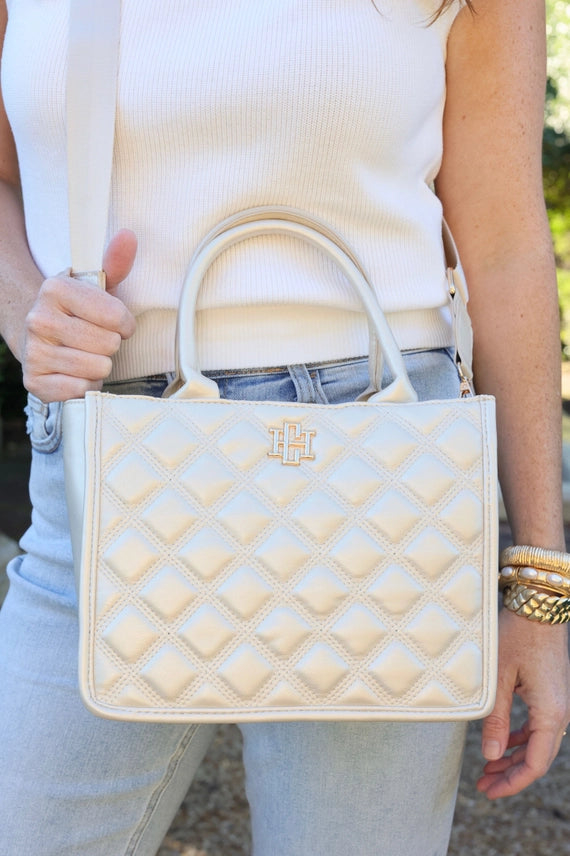 CAROLINE HILL | Pearl Quilted Ricky Mini Tote