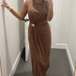 Vineyard Toast Midi Dress - Mocha