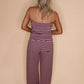 Weekend Away Pant Set - Pink/Brown