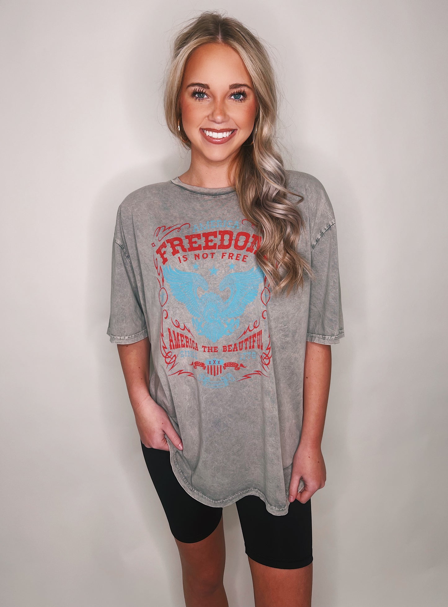 America Freedom Oversized Graphic Tee