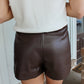 Sharp Witted Leather Shorts