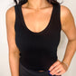 On The Daily Ribbed Tank in Black