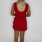Tie Wrap Romper - Red