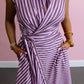 Blush Cocoa Striped Maxi