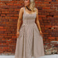 Chestnut Charm Stripe  Midi