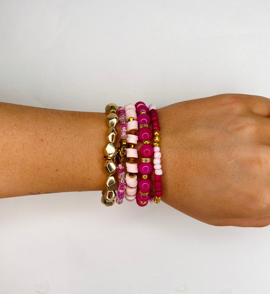 Fuchsia Feels Bracelet Stack