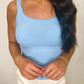 Kennedy Ribbed Tank - Light Blue