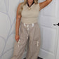 Striped Drawstring Jogger Pants - Coco