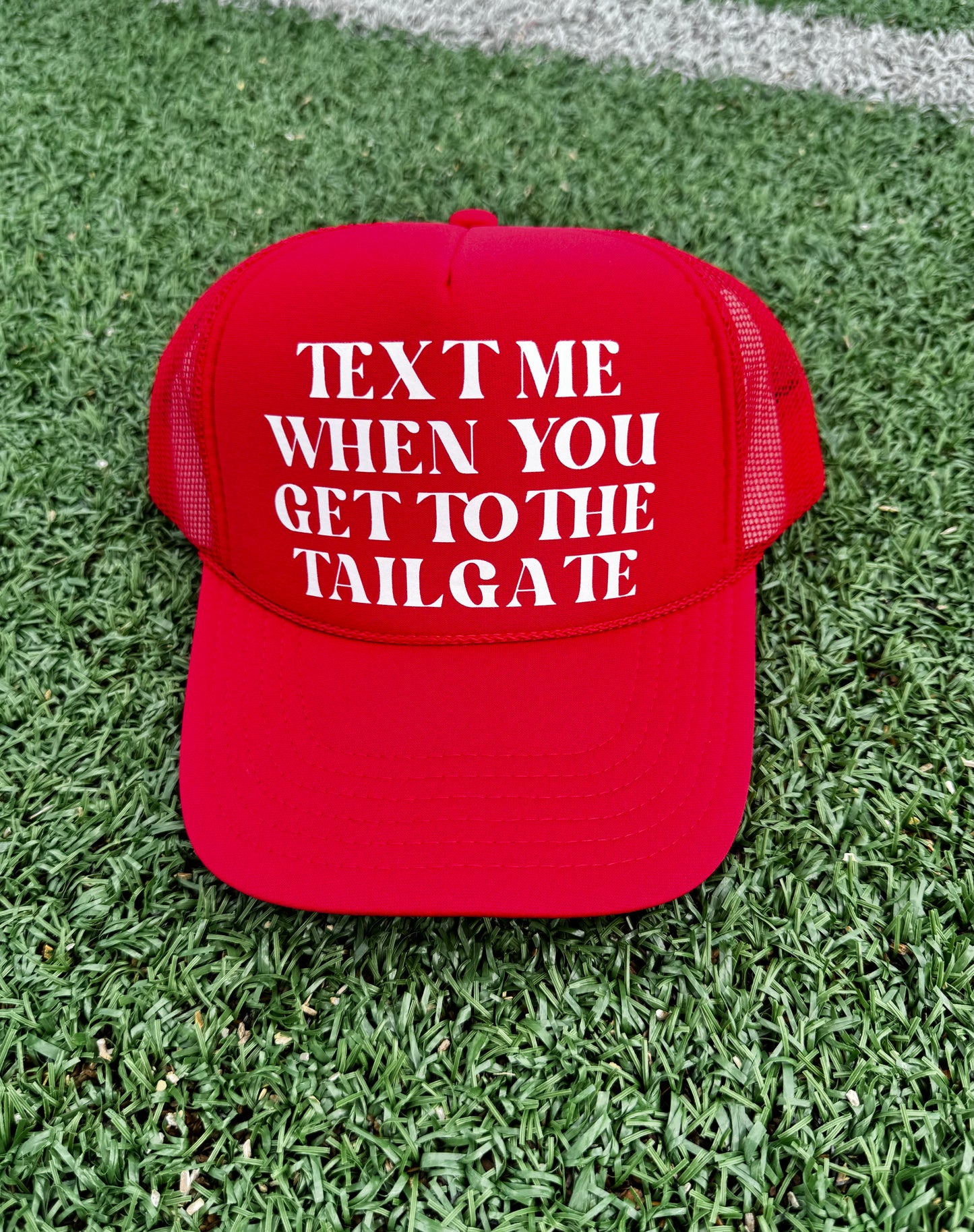 Text Me Tailgate Trucker Hat