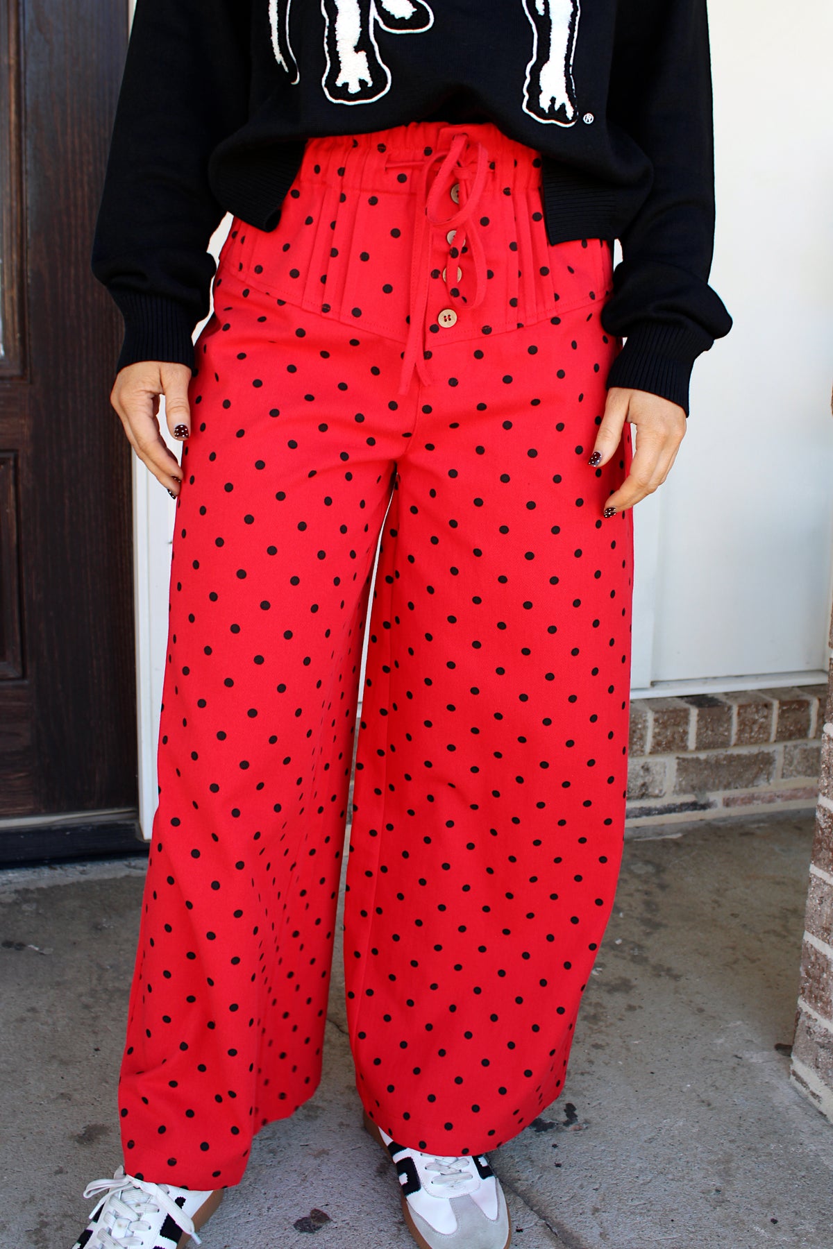 Dainty Dot Pants - Red