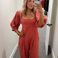 The Everyday Pleated Jumpsuit - Orange
