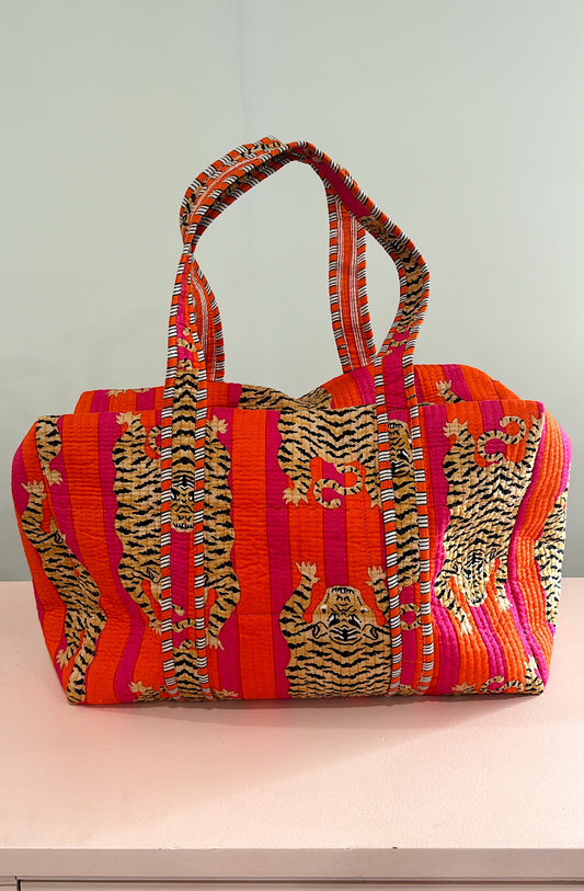 Quilted Tiger Duffle