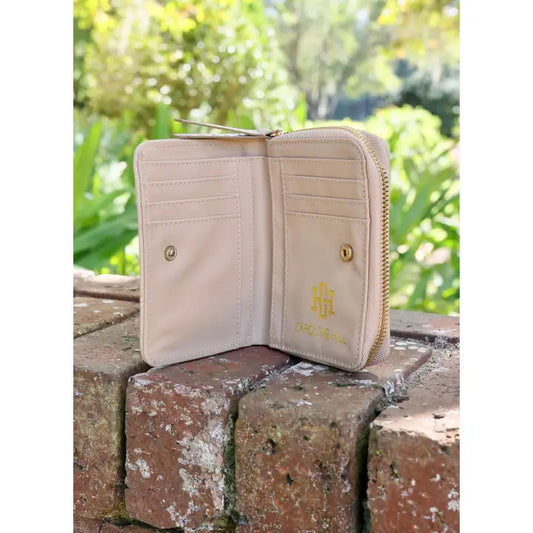 CAROLINE HILL | Tan Nadine Zipper Wallet