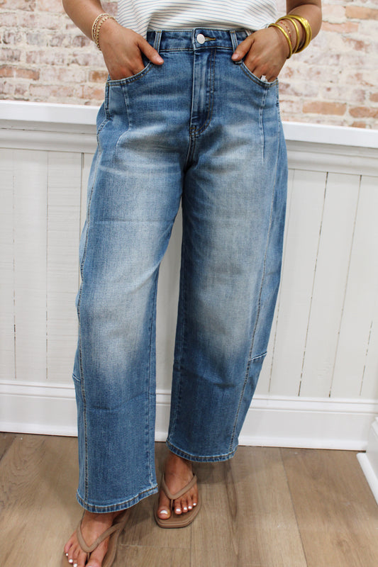 Barrel Denim Pants