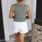 Simple Stitch Tank - Olive