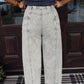 Mineral Washed Barrel Pants - Olive