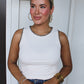 Simple Stitch Tank - Cream