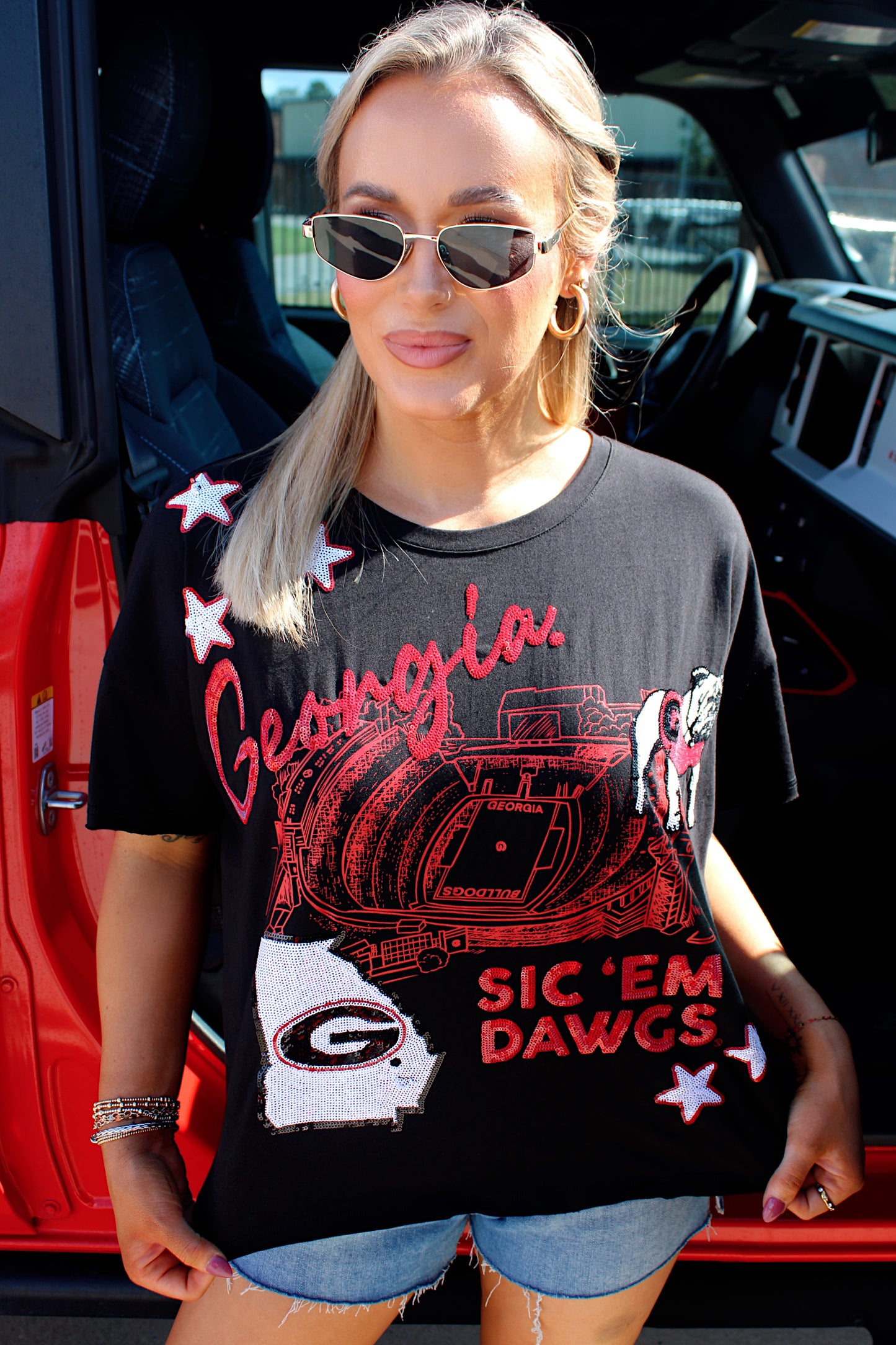 STEWART SIMMONS - The Fourth Quarter Sequin Tee