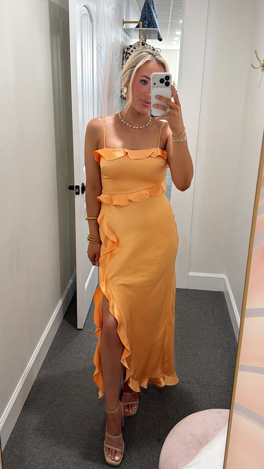 Golden Hour Ruffle Midi