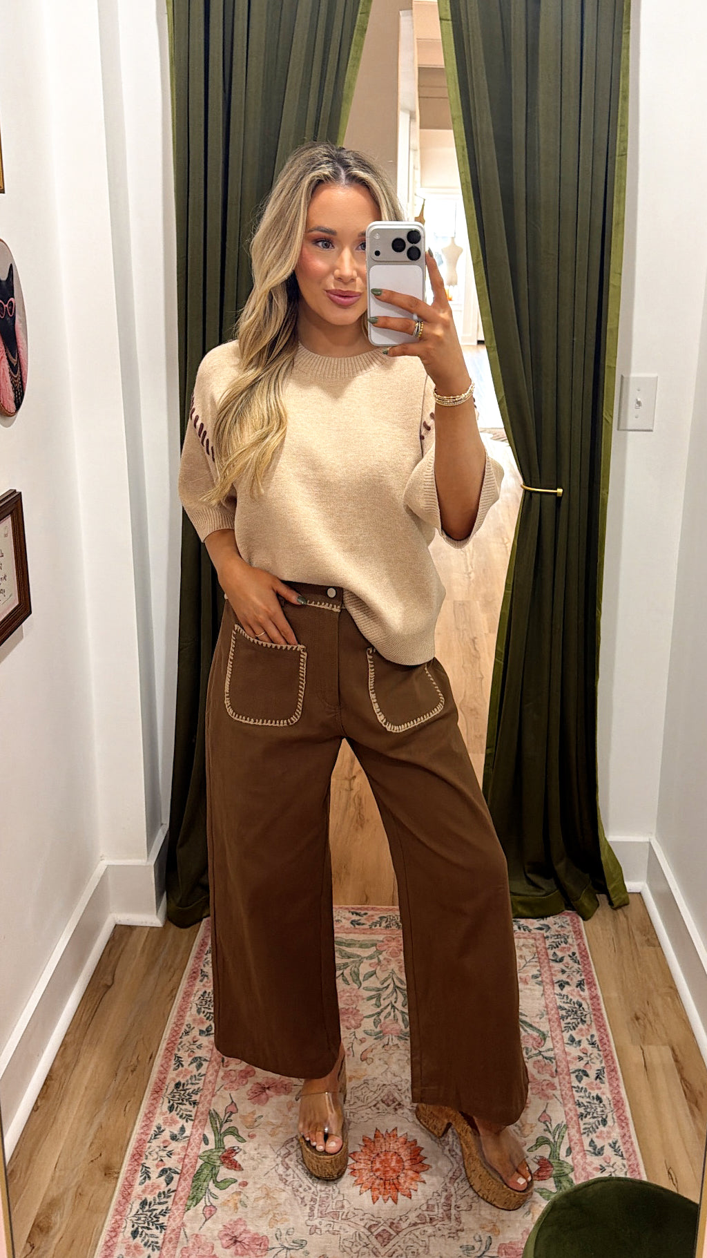 Stitched In Style Oatmeal Sweater
