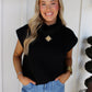 Crisp Morning Knitted Top - Black