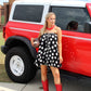 Touchdown Twirl Polka Dot Romper
