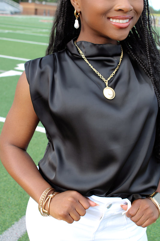 Satin Drape Top