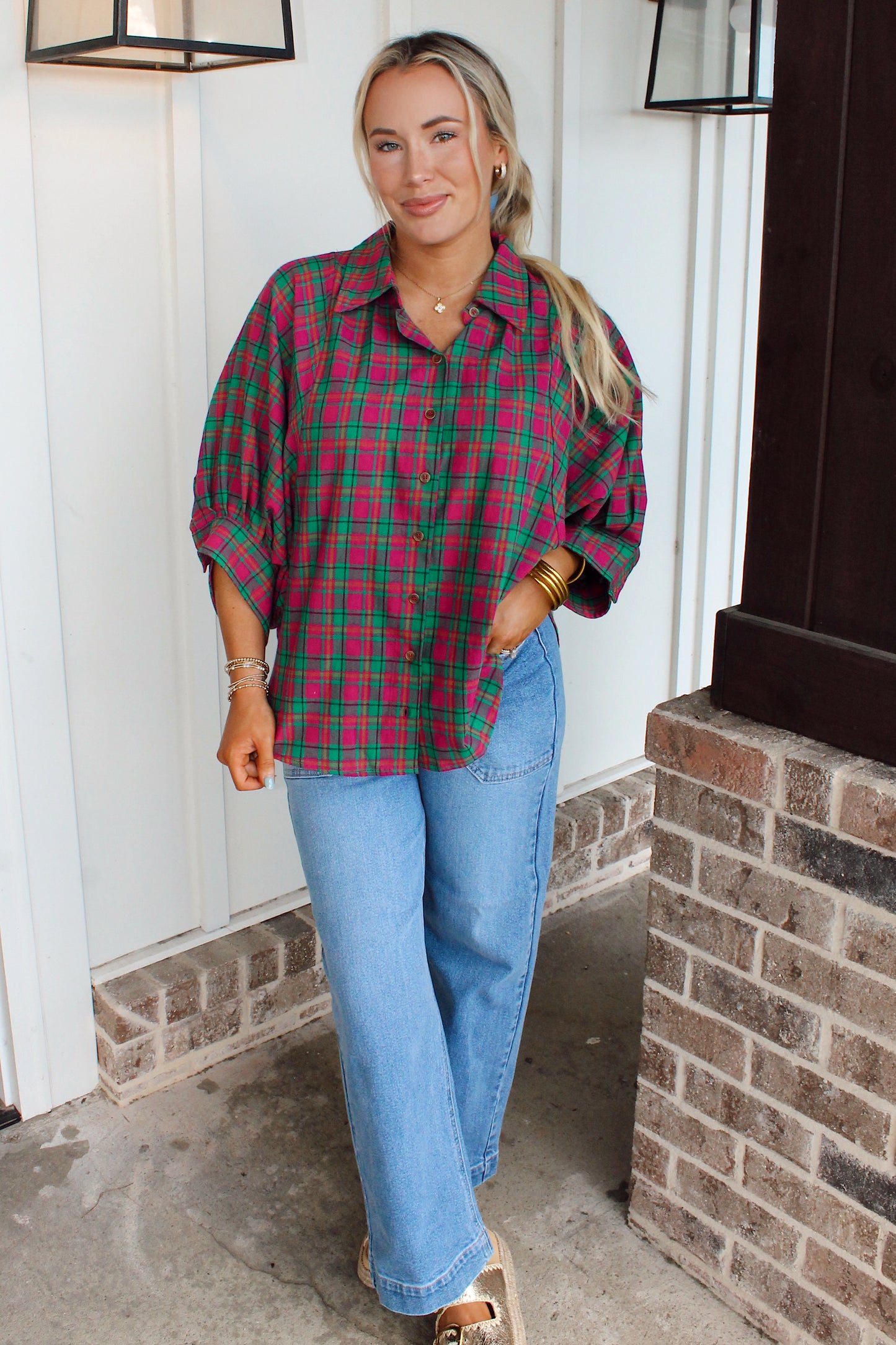 Waitlist Plaid Top