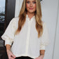 The Delicate Button Down Blouse - Cream