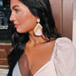 Talyah Beaded Teardrop Earrings - White