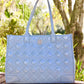 CAROLINE HILL | Dusty Blue Shane Patent       Tote