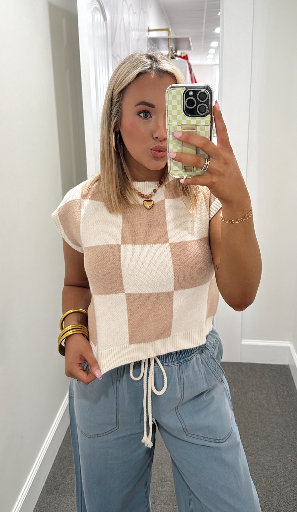 The Ellie Checkered Top