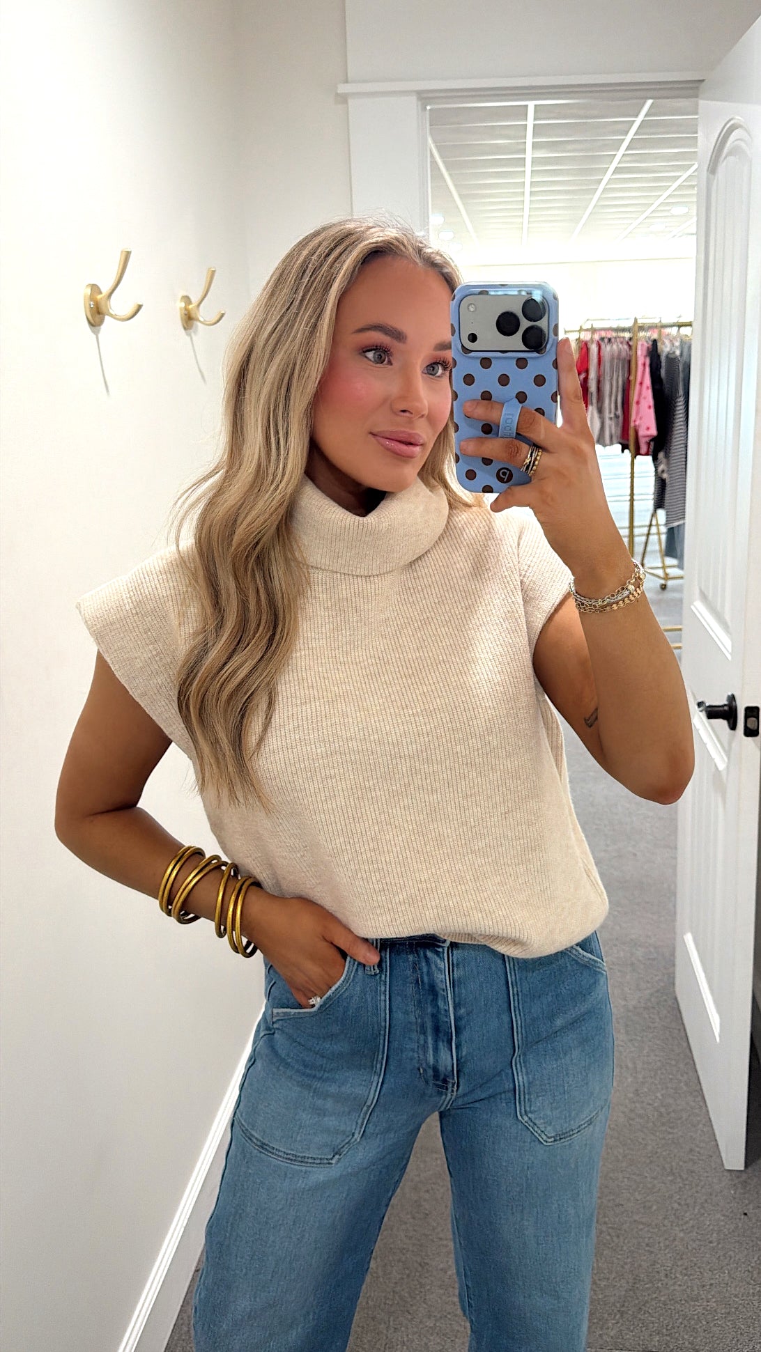 Crisp Morning Knitted Top - Oatmeal