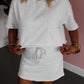 Nora Crop Skort Set - Heather Grey
