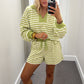 Evergreen Stripe Short Set