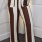 Brown & Ecru Striped Pant