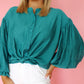Social Sweetness Blouse in Teal