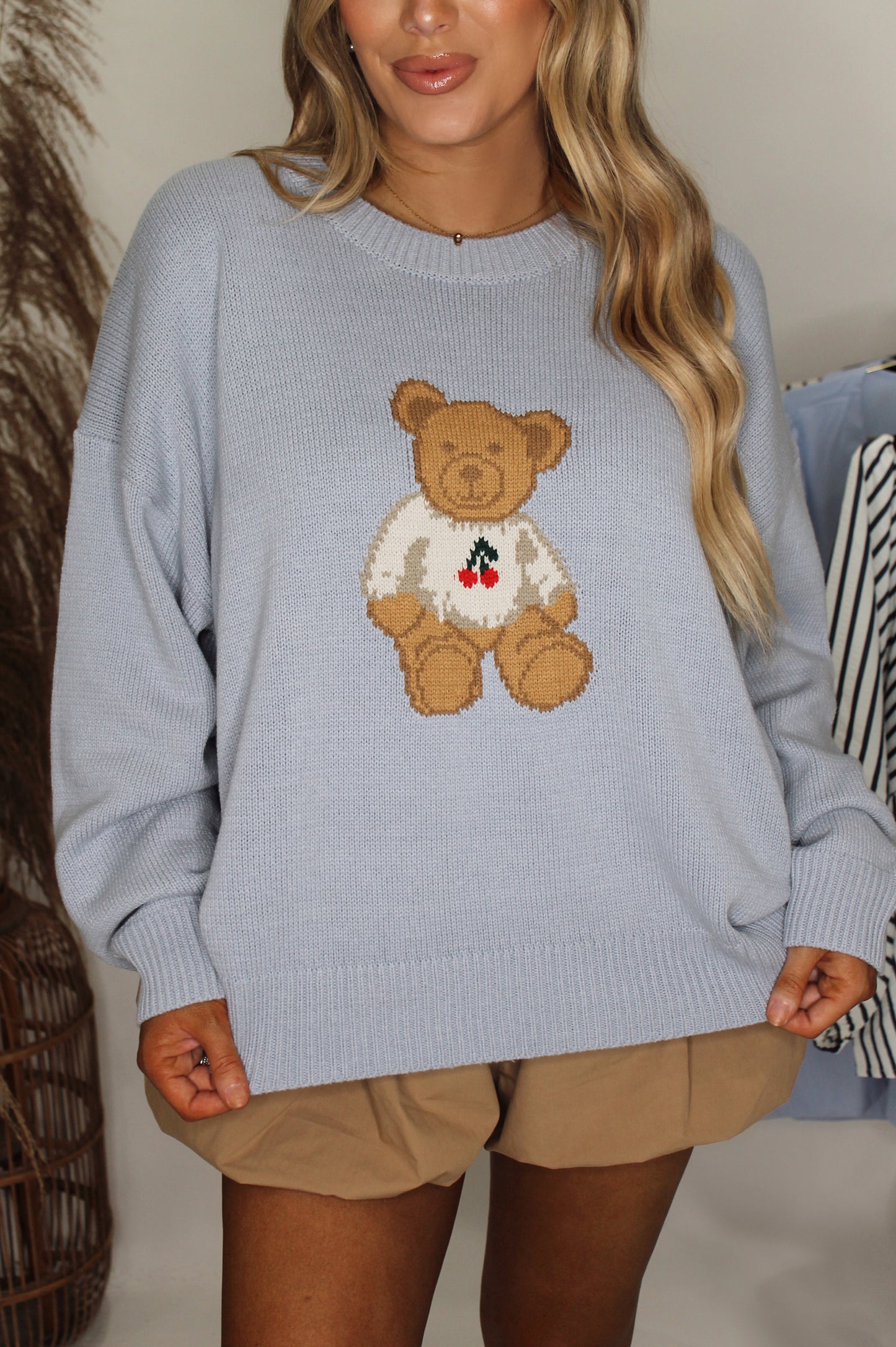 Teddy Bear Cherry Sweater