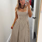 Chestnut Charm Stripe  Midi