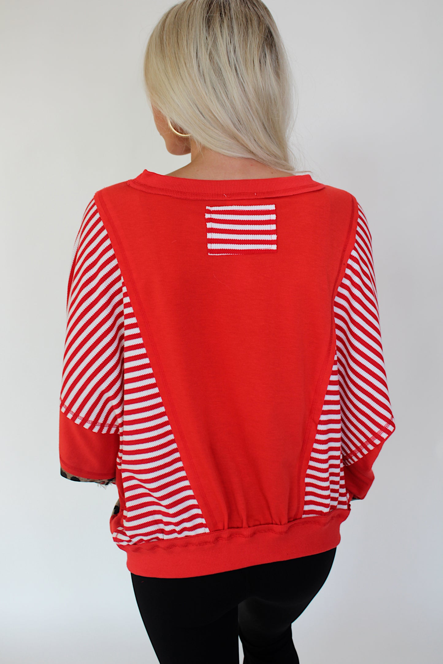 Gameday Red & Cheetah Pullover