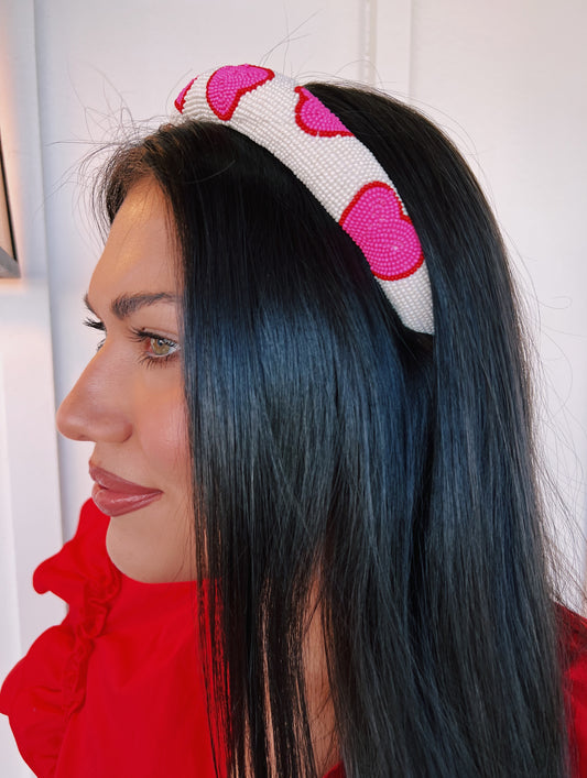 Padded Hearts Headband