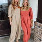 The Everyday Pleated Jumpsuit - Orange