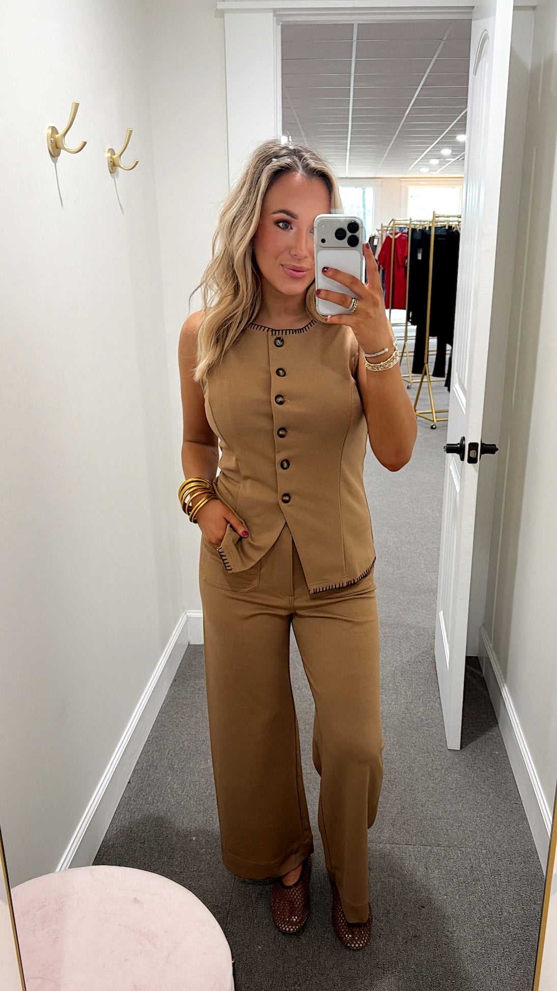 On the Hour Button Down Pant Set