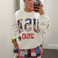 USA Patchwork Crew Neck