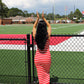 Victory Red & White Stripe Midi